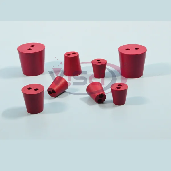 Cork Stopper, Rubber, Two Holes