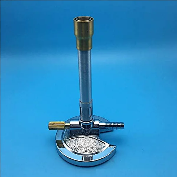 Bunsen Burner with flame stabilizer and gas adjustment
