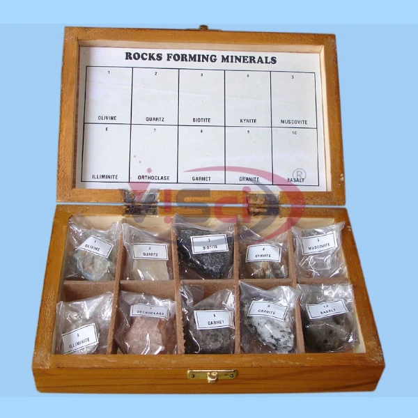 Collection of 10 Rocks Forming Minerals