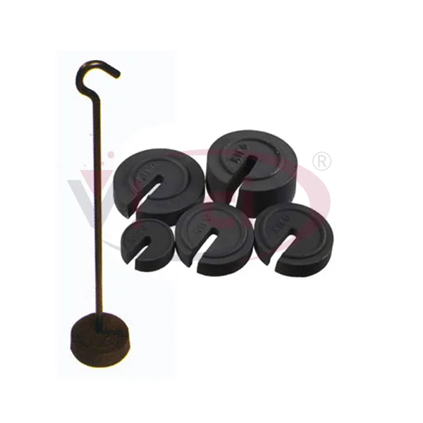 Masses (Weights) Set, Slotted, Iron, Hammer Tone Paint